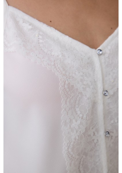 Bridal Delicate Saten Kırık Beyaz Atlet fırsatları