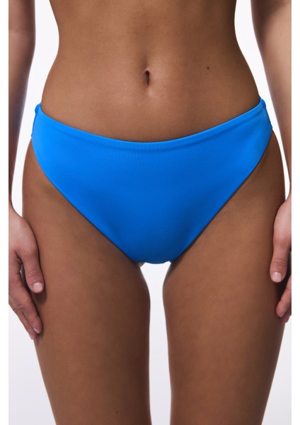 Mavi Yüksek Bel Slip Bikini Altı