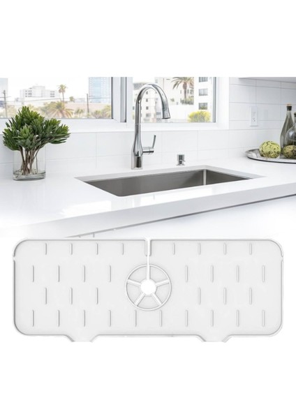 Su Tutucu Musluk Matı -Mutfak ve Banyo Için Koruyucu Lavabo, Musluk ve Batarya Matı