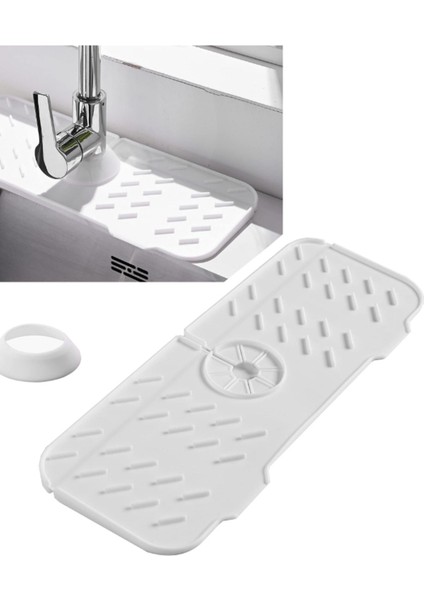 Su Tutucu Musluk Matı -Mutfak ve Banyo Için Koruyucu Lavabo, Musluk ve Batarya Matı