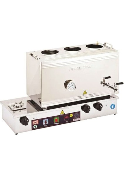 55 Lik (42 Lt) Pleytli Çay Kazanı/doğalgazlı Gri / Tek Ebat