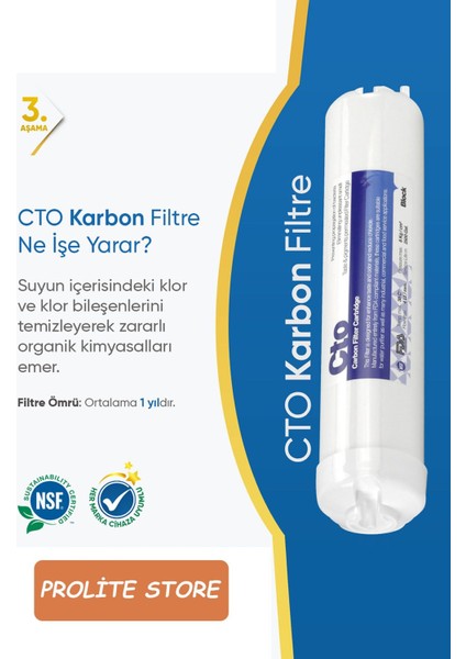 Kapalı Kasa Su Arıtma Cihazlarına Uyumlu 5'lı Filtre Seti 80 Gpd Membrane