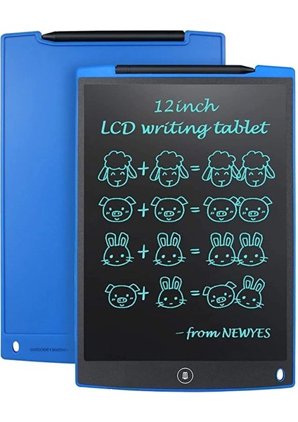 Büyük Boy Dijital Çok Amaçlı Yazı Tahtası Grafik Çizim Çocuk Eğitim Tableti LCD Ekran Kalemli 12 Inc