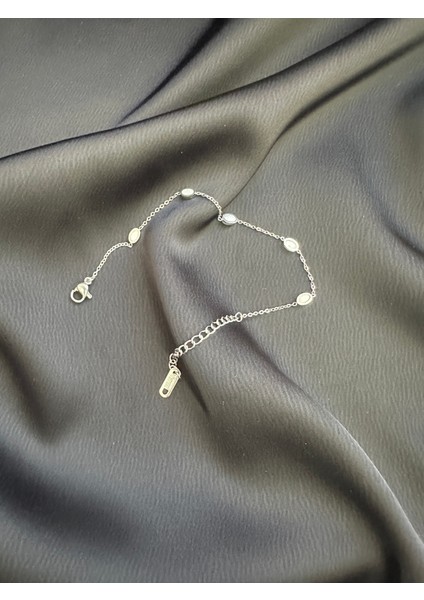 Sedefli Ince Zarif Çelik Bileklik modelleri