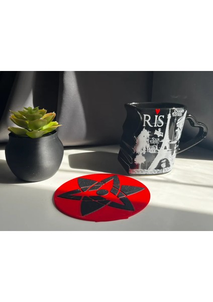 2'li Naruto 'sasuke Eternal Mangekyo Sharingan' Bardak Altlığı