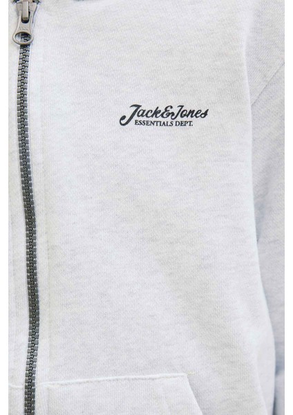 Jjbeau Sweat Zıp Hood Jnr Gri Erkek Çocuk Sweatshirt