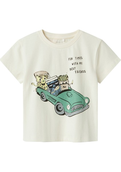 NMMDELLAN NREG SS TOP BOX Gri Erkek Çocuk Kısa Kol T-Shirt