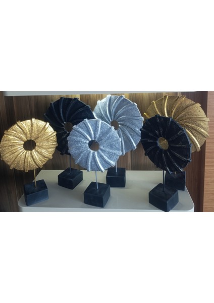 (31 cm -36 cm BOYUNDA)-(19 cm -23 cm Çapında) Kırılmaz Polyester,halka Pervane Figürlü Biblo