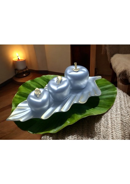 11 cm -30 cm LIK Tabak Ebatlı 8 cm .7 cm ,5 cm Ebatlarda Kırılmaz Polyester,3lü Elma Biblosu