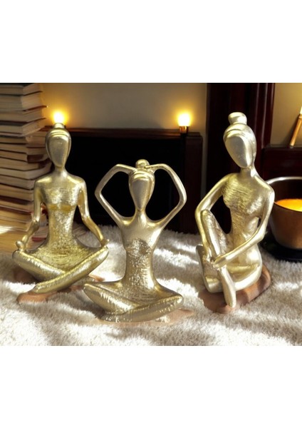 09 cm -18 cm Ebatlarında Kırılmaz Polyester,3 Lü Yoga Yapan Kızlar Biblosu indirimleri