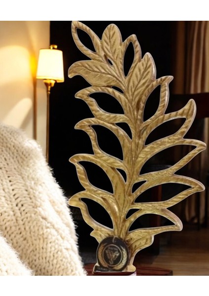 18 cm -35 cm LIK Ebatlarda Kırılmaz Polyester,yaprak Desenli Aynalı Kaideli Biblo modelleri