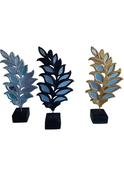 18 cm -35 cm LIK Ebatlarda Kırılmaz Polyester,yaprak Desenli Aynalı Kaideli Biblo indirimleri