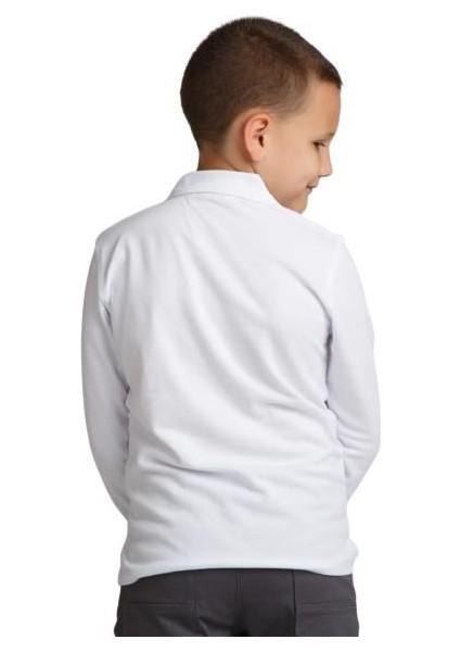 Polo Yaka Çocuk T-Shirt - Uzun - Öz