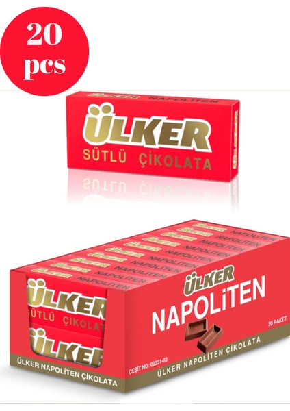 Napoliten Sütlü Çikolata 33 gr 20'li