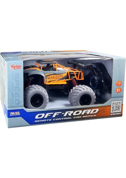 Uzaktan Kumandalı Full Fonksiyon 1:14 Şarjlı 2.4g Off-Road Araba Turuncu