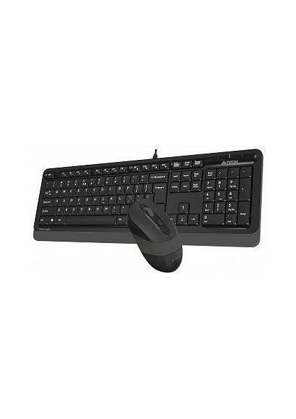 A4 Tech F1010 USB Q Trk Optic Mouse Siyah/gri Standart Klavye - Mouse Set