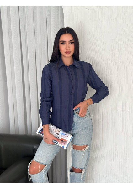 Kabartma Çizgili Gömlek fiyatları