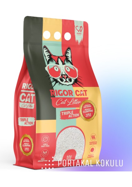Portakal Kokulu Bentonit Kedi Kumu 10 Litre