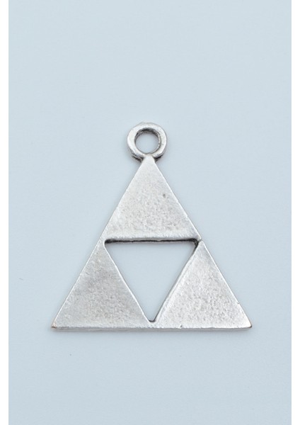 The Legend Of Zelda - Üçgen Gümüş Kaplama Kolye Ucu