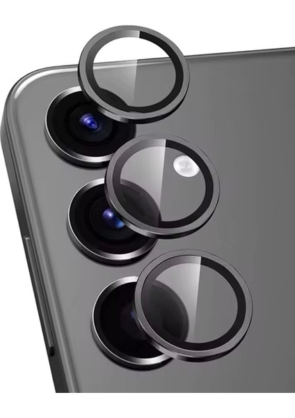 Samsung Galaxy S24 Fe ile Uyumlu Kamera Camı Lens Koruyucu Halka Seti - FC381