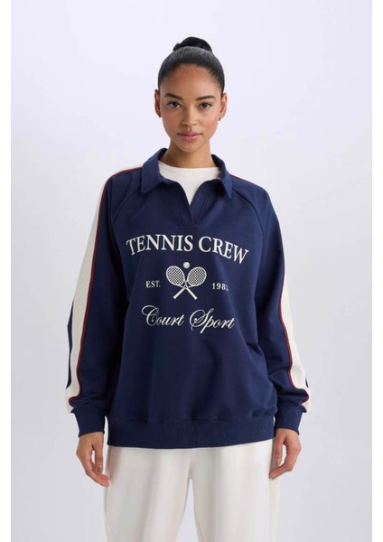 Lacivert Kadın Sweatshirt D7131AX/NV241