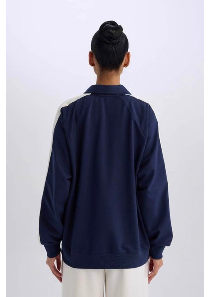 Lacivert Kadın Sweatshirt D7131AX/NV241