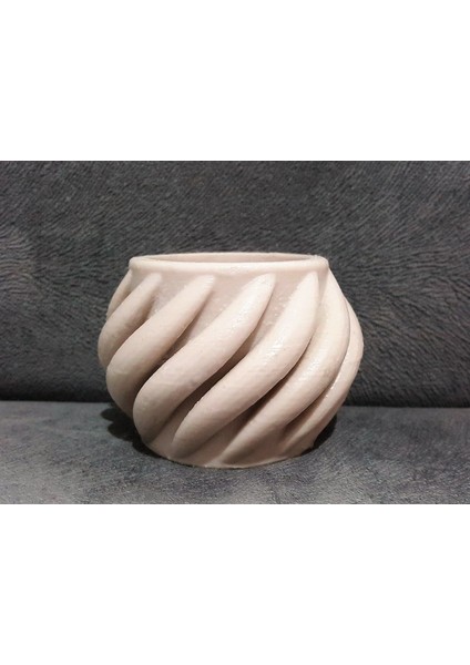 Spiral Saksı 9cm Silikon Kalıp K-658