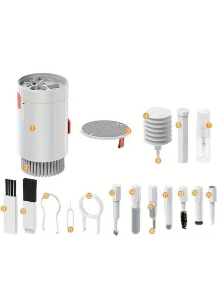 20 Parça Çok Fonksiyonlu Bilgisayar Temizleme Seti Klavye Cep Telefonu Kablosuz Kulaklık Temizleme Kalemi Toz Alma Multi Temizlik Kiti 20IN1 (2818) modelleri