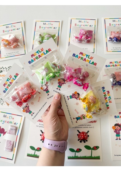 20 Adet Bayram Tebrik Kartı - Bayram Şekeri Kartı - Kurban Bayramı - Ramazan Bayramı Model 1 fiyatları