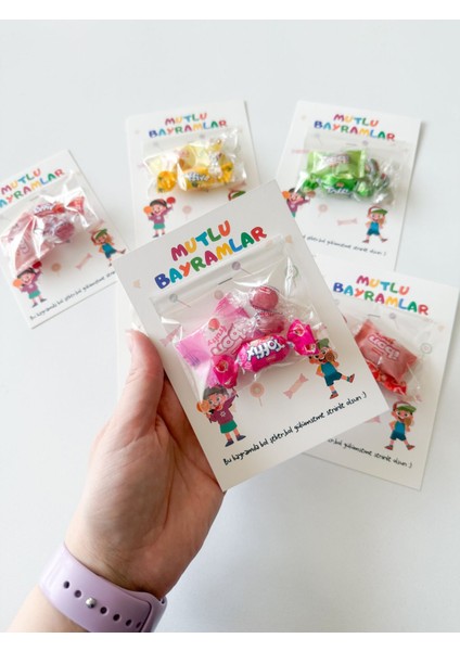 20 Adet Bayram Tebrik Kartı - Bayram Şekeri Kartı - Kurban Bayramı - Ramazan Bayramı Model 1 fırsatları