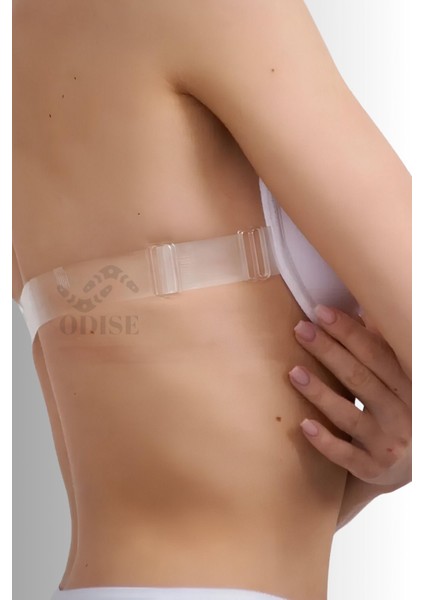 Sırtı Şeffaf Ayarlanabilir Dekolte Abiye Kıyafet Mezuniyet, Düğün Sütyeni (Destekli-Dolgulu) modelleri