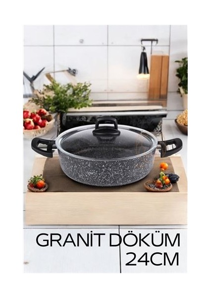 Eco Granit Döküm Basık Tencere 24 cm Dies Design