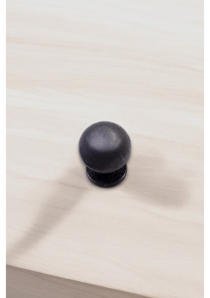 Pirinç Döküm 2 cm Çapında Oksit Siyah Rengi Düğme Kulp