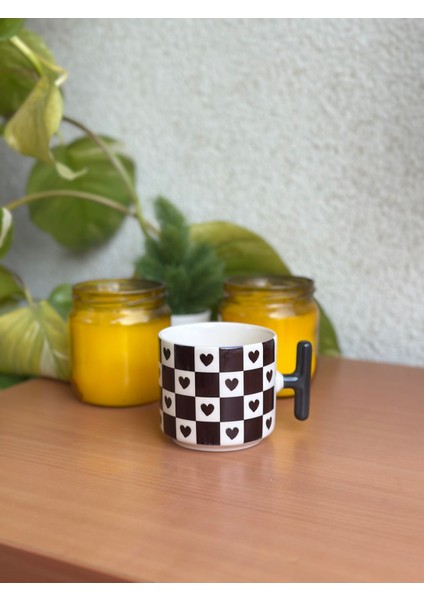 Siyah Kalpli Kupa Bardak , Hediye, Sevgili Kupası, Doğum Günü modelleri