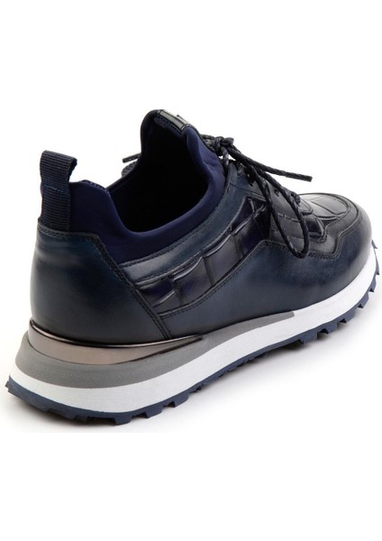 Lacivert Leather Erkek Sneaker E01075610603 modelleri