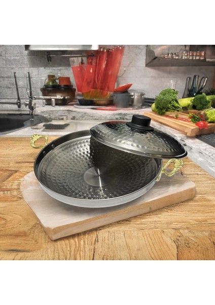 Krom Kapaklı Saç Tava 25 cm fiyatları