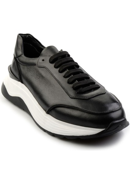 Siyah Leather Erkek Sneaker E01087115603