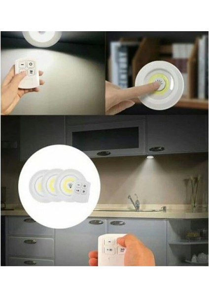 Uzaktan Kumandalı Yapışkanlı LED Spot Lamba WT-364 fırsatları