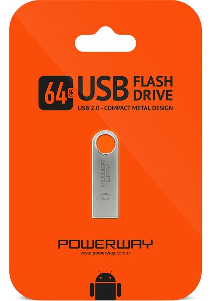 64 GB Metal USB 2.0 Flash Bellek (4767)