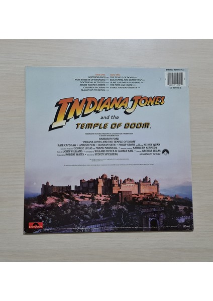 John Williams - Indiana Jones And The Temple Of Doom - Soundtrack - 1984 - Dönem Baskı Plak - Lp