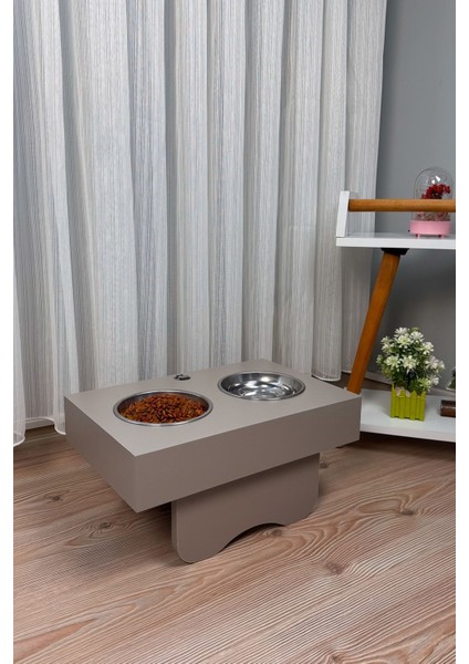 Kedi ve Köpek Kullanımı Için Su ve Mama Kabı Standı modelleri