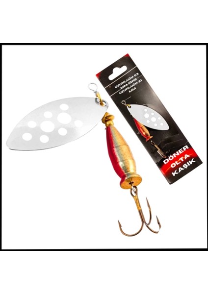 Uyguna-Yakala Gümüş/beyaz -Turna Levrek Alabalık Döner Olta Kaşık -082-B16