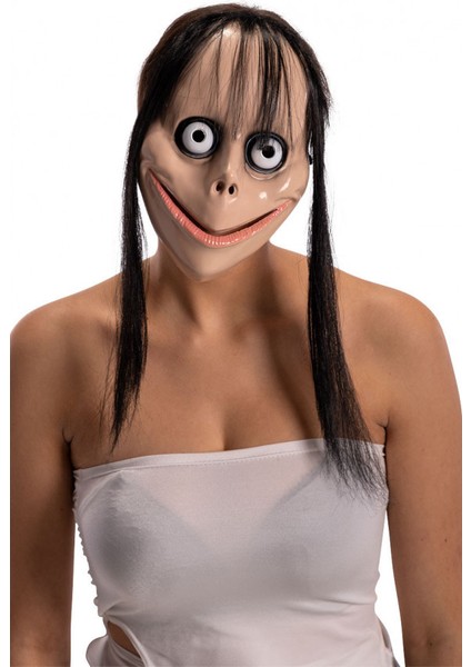 Korkunç Ürpertici Uzun Saçlı Maske 24 x 16 cm