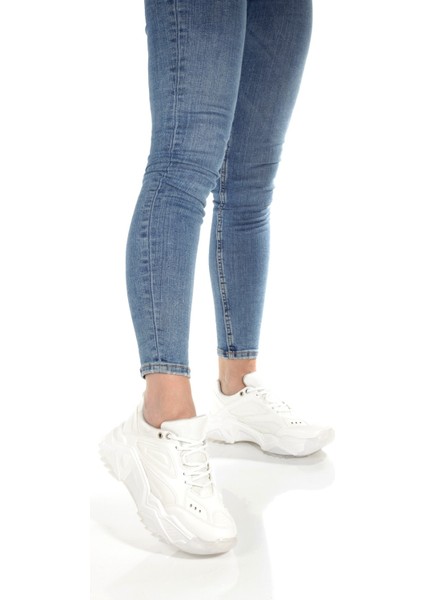 Alba Beyaz Sneaker Günlük Kadın Spor Ayakkabı