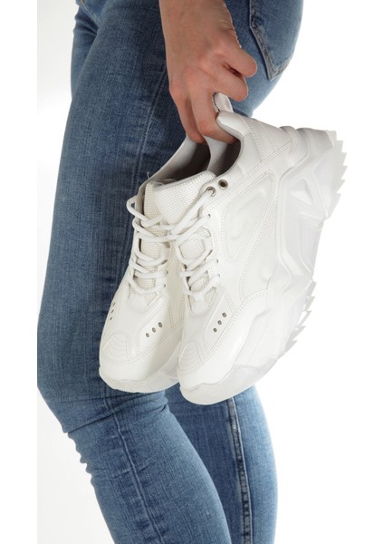 Alba Beyaz Sneaker Günlük Kadın Spor Ayakkabı fırsatları