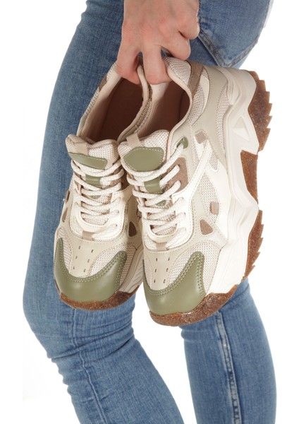 Muca Krem Yeşil Sneaker Günlük Spor Ayakkabı fırsatları