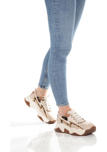 Leo Ten Leopar Sneaker Günlük Kadın Spor Ayakkabı