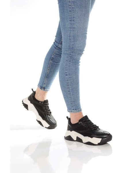 Alba Siyah Sneaker Günlük Kadın Spor Ayakkabı