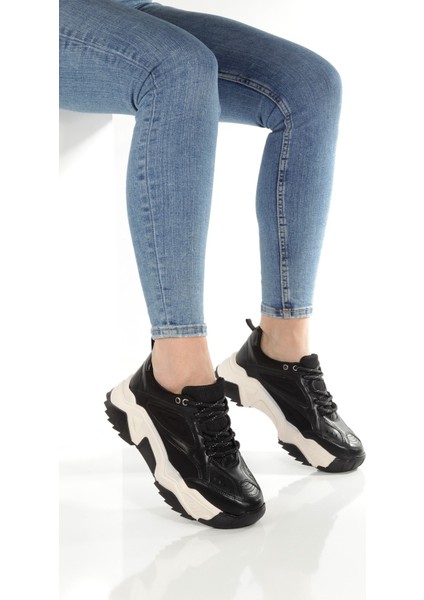 Alba Siyah Sneaker Günlük Kadın Spor Ayakkabı modelleri