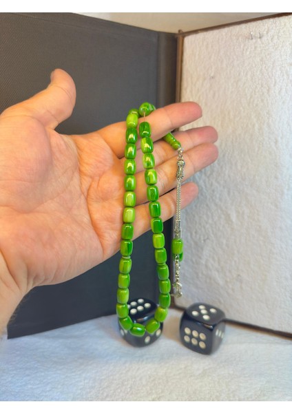 Sevgiliye Özel Hediye Tesbih Katalin Yeşil Renk Kapsül Kesim H-1052. fiyatları